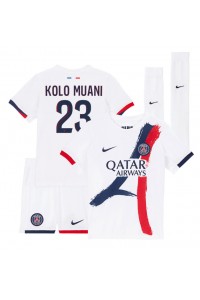 Fotbalové Dres Paris Saint-Germain Randal Kolo Muani #23 Dětské Venkovní Oblečení 2024-25 Krátký Rukáv (+ trenýrky)